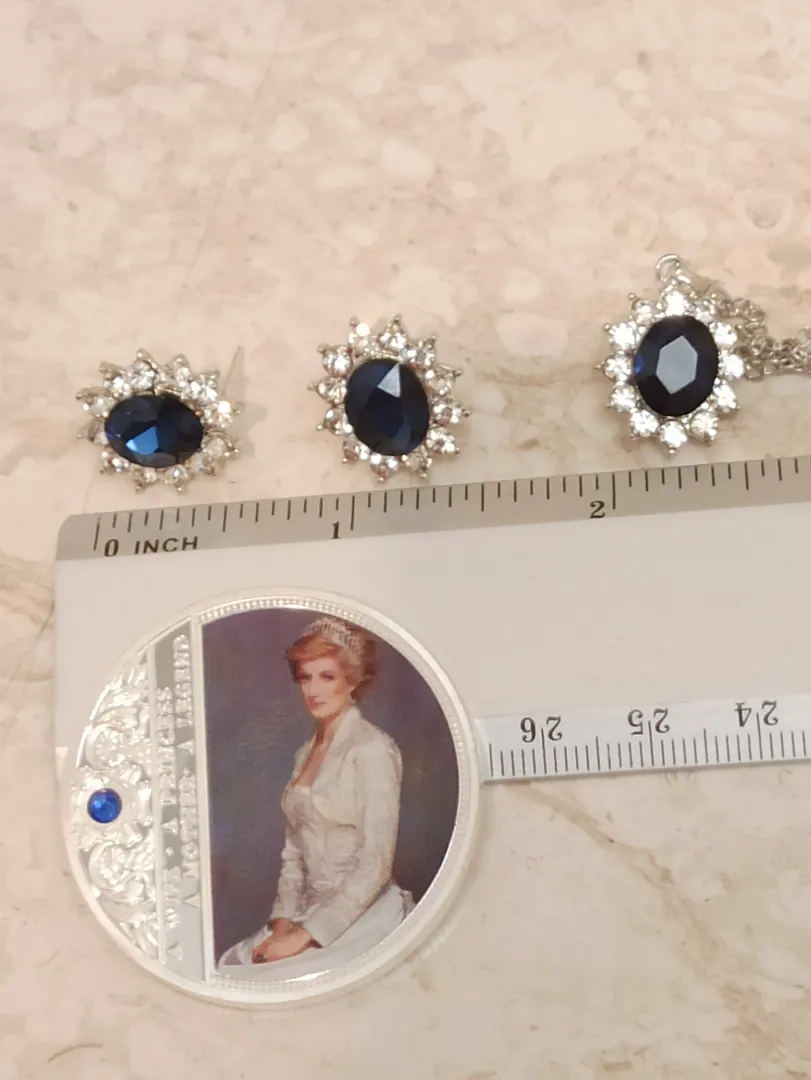 Royal gifts for Her, Princess Diana Jewelry Set, Faberge Egg, Diana Earrings, Diana Necklace, Diana Bracelet, Diana Coin, Faberge Egg Music Box.