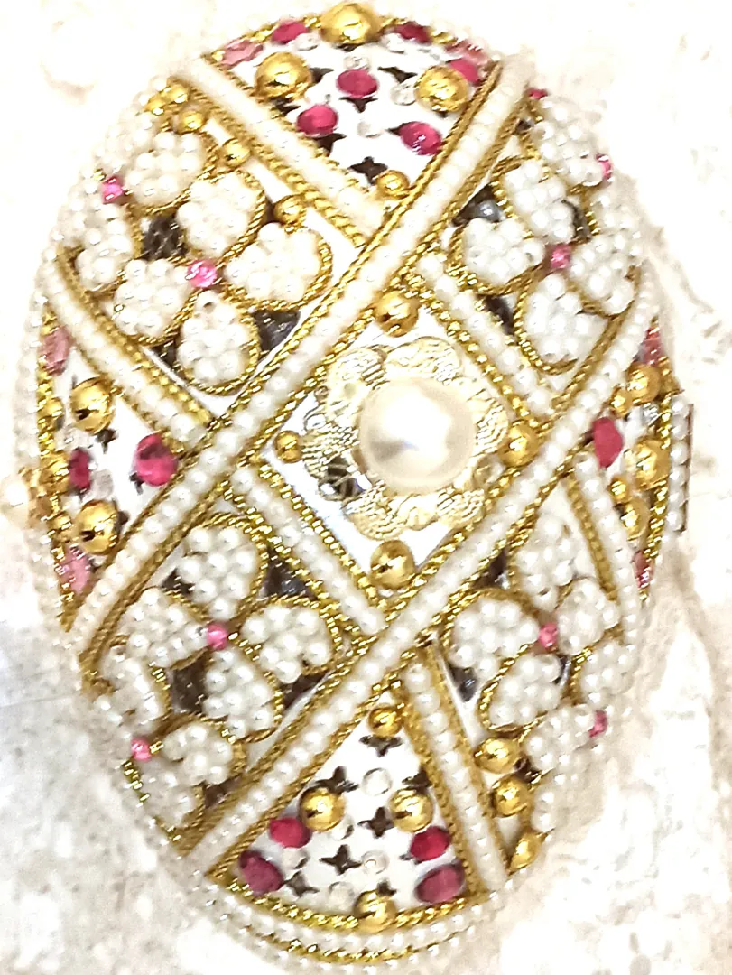 Faberge Egg Ballerina Music Box Luxury Baby Shower Gift for Newborn Girl Faberge Style Egg 24K Gold Baptism Jewelry Box Girl Birthday Present