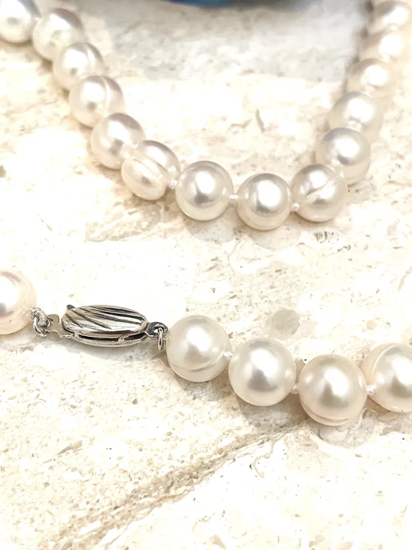 Japanese Pearls Akoya Pearl Necklace Natural Pearl Necklace Pearl Earrings Handmade Jewelry Salt Water Pearl Wedding Anniversary Women's Day