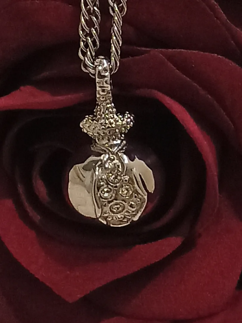 HANDMADE Pomegranate SWAROVSKI Diamond Jewelry .12ct / Pomegranate Pendant / Pomegranate Gift / Pomegranate Necklace Silver / Pomegranate Necklace