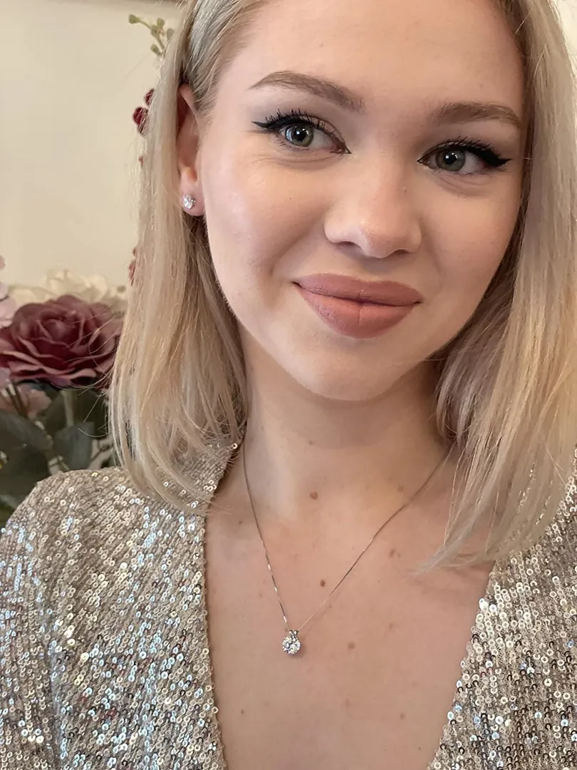 2 carat Diamond Necklace, Round Diamond Pendant Gold, Solitaire Diamond Necklace, White Gold Diamond Necklace, 18k Solid Gold Jewelry Diamond