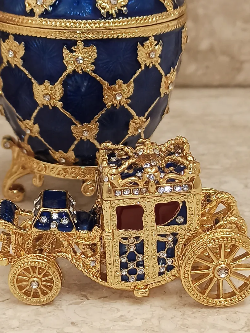 Faberge Egg Ornament for Parents Faberge Egg Trinket Box Home Decoration Handmade New Home Owner Gift Bracelet 24k Gold 10ct Austrian Crystal