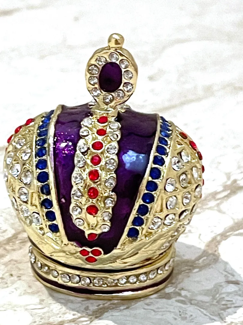 Imperial Crown Fabergé Egg HANDMADE Russian style Faberge Egg Ornament Office Decor for Men Christmas Birthday gifts for him Pure Gold decor