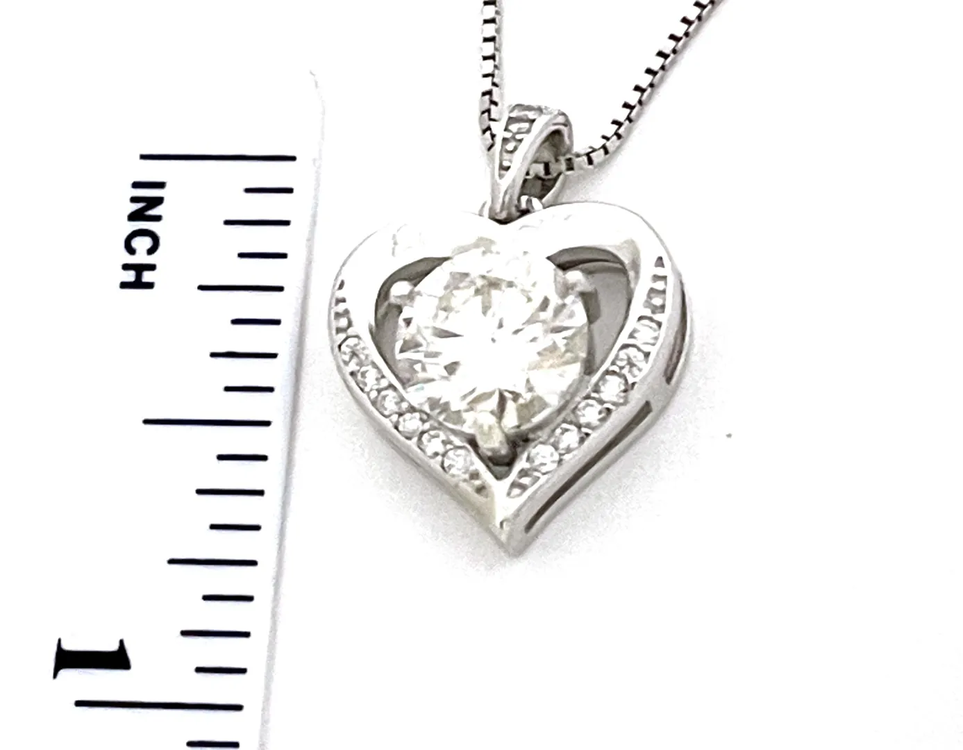 2.8ctw Certified Heart Diamond Necklace Diamond Solitaire Gold Necklace Heart Shaped Diamond Pendant 18k White Gold Silver Anniversary Gift