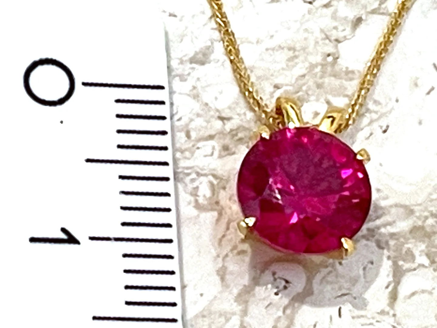 Solid 18k Gold NATURAL Ruby Pendant Ruby Solitaire Necklace Fine Jewelry July Birthday CERTIFIED Pendant Necklace 2 carat Ruby Anniversary