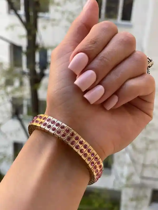 Pink Topaz Bracelet, 24k , Gold Bracelet for women, 96 HANDSET, Pink Gemstone Bracelet, New Mom Gift, Topaz Bracelet, Handmade Jewelry, Gift 