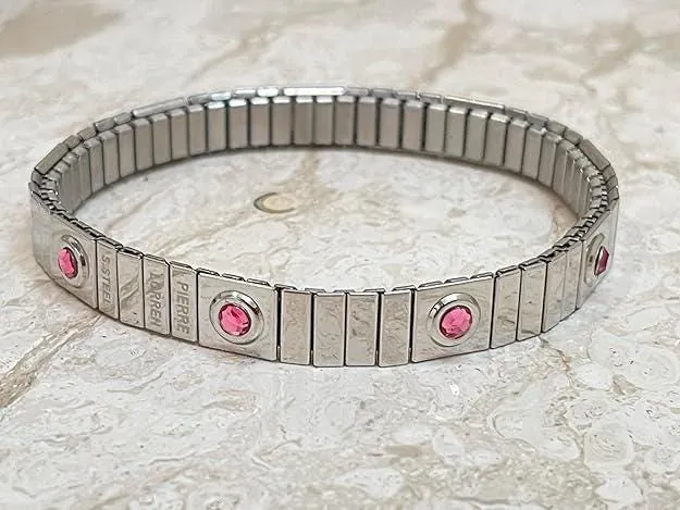 HANDMADE Pink Sapphire Jewelry for a 16-Year-Old Birthday Gift Ideas for Her. Vintage 2010s Jewelry for a Christmas Present. Austrian Crystal by Pierre Lorren.
