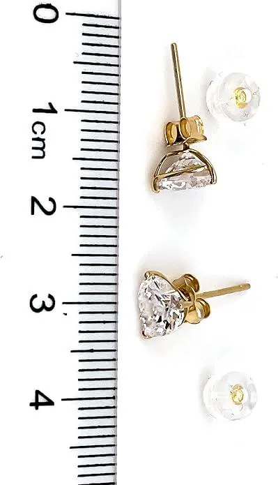 2ct Diamond Heart Earrings Solid 18k Gold by Pierre Lorren