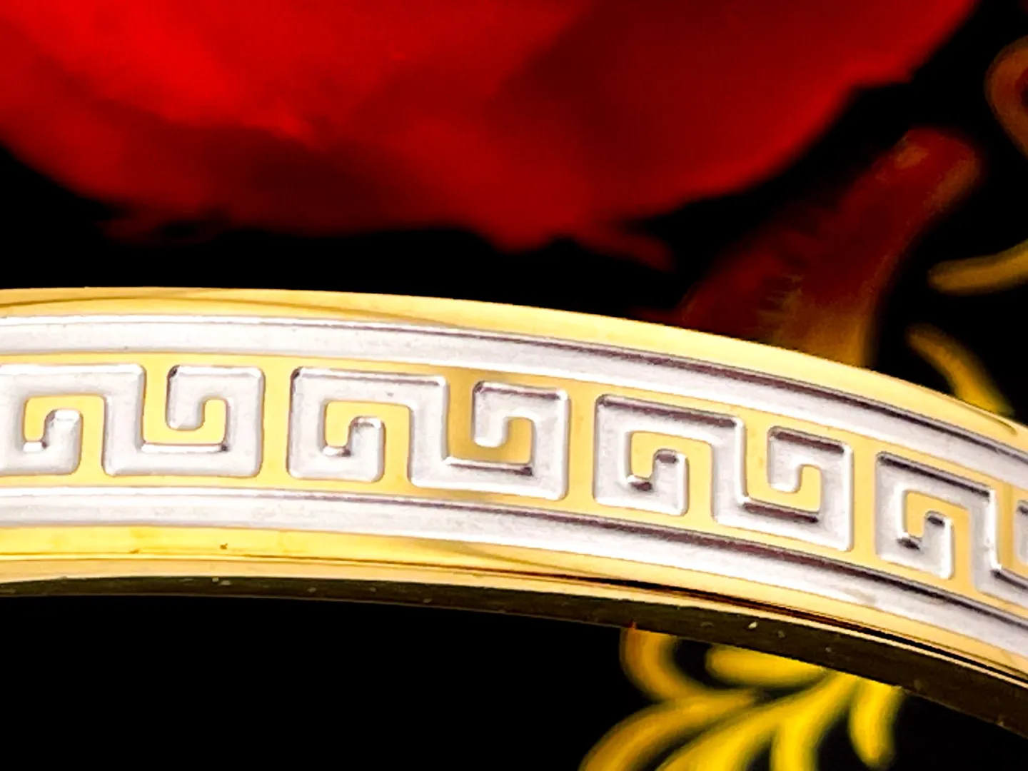 18kt Greek Key Meander Jewelry Silver Meander Bracelets 18k Gold Vermeil HANDMADE Bangle Symbolic Gift for Success & Eternity Pierre Lorren