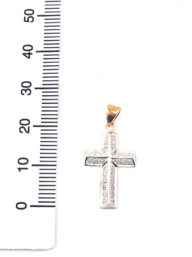 18k Yellow Gold Cross Pendant Natural Diamond Cross Solid 18kt GOLD Cross Necklace Christianity Cross for Christian Graduation Unisex gifts