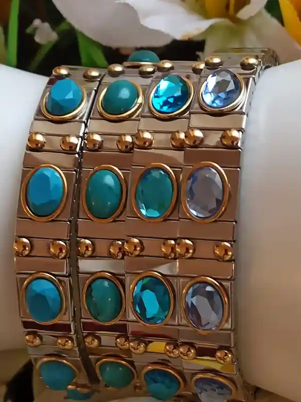 Something blue wedding jewelry/Bridesmaid bracelet Wedding something blue jewelry/Bride something blue Swarovski bridal bracelet HANDMADE 