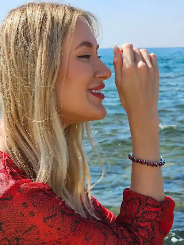 Silver Amethyst Bracelet Tennis Bracelet Gemstone Bracelet Amethyst Jewelry June Birthstone Bracelet Dainty Bracelet Amethyst Gift for her 