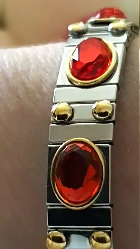 Valentine Bangle Bracelet RUBY Silver Bracelet Jewelry Gift Wife Mum Bridal July Birthstone/ New Mom Present SWAROVSKI Jewelry Gem HANDMADE 