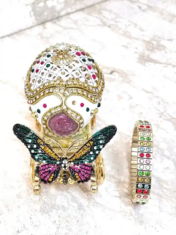 ONE OF A KIND - Faberge-Style egg -Faberge musical egg - Faberge Ornament - Faberge Trinket box - Faberge Antique - Faberge egg Easter Gift - 