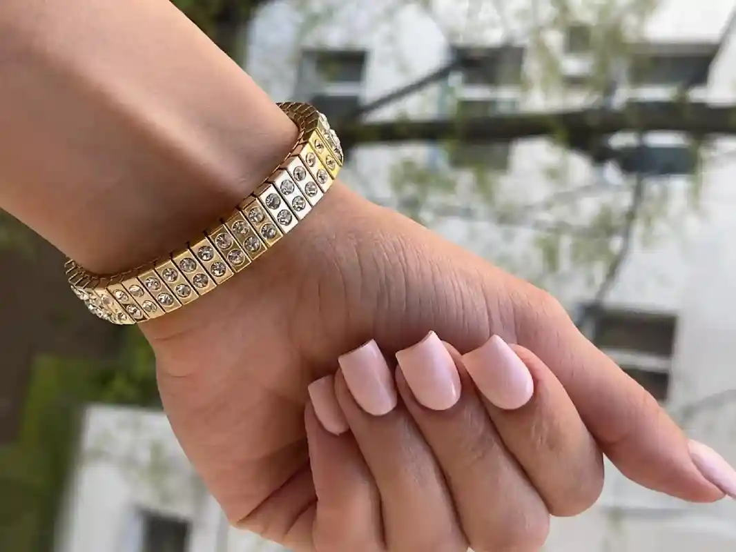 24k GOLD Wedding Bracelet Bridal Shower Gift Swarovski Crystal Bracelet Diamond Wedding Jewelry HANDMADE Jewelry Bride Bracelet Gift for her 