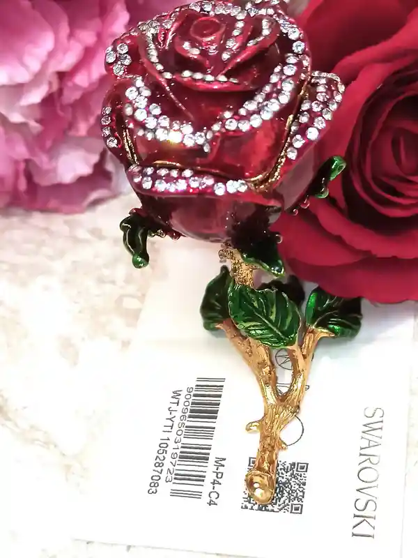 Valentine Luxurious Gift - Green Faberge egg Valentine's day Jewelry SET - Rose Jewelry box + Faberge style egg Locket + Bracelet - 24k GOLD 