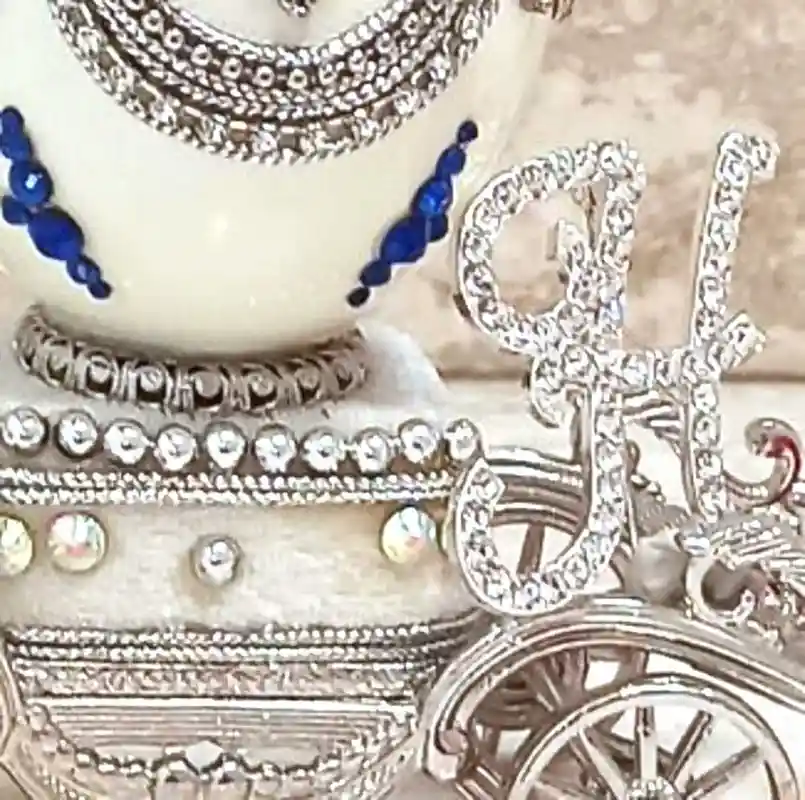 1991,Faberge Egg,Silver Diamond,Custom Initial Wedding Gift,ONE of a KIND,Faberge Music Box,Faberge Egg,&,Faberge Necklace,Sapphire Bracelet 
