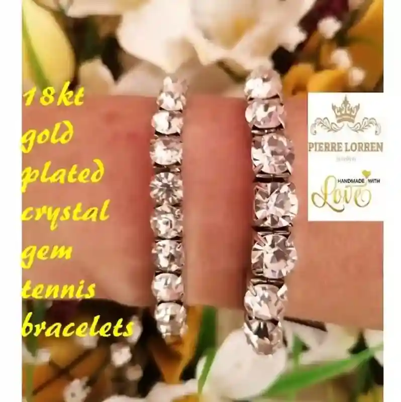 Black crystal bracelet 18kt white gold plated Black tourmaline Tennis bracelet Jet black Evening bracelet Formal jewelry for woman friend cz 