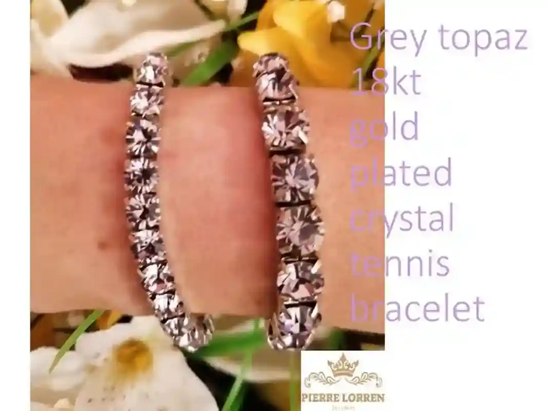 Black crystal bracelet 18kt white gold plated Black tourmaline Tennis bracelet Jet black Evening bracelet Formal jewelry for woman friend cz 