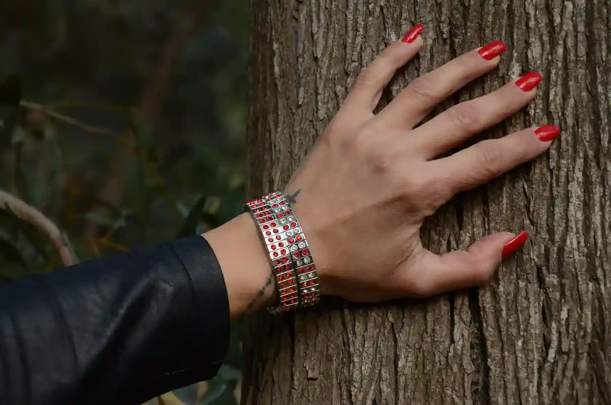 Ruby Bracelet - Ruby Silver Bracelet - Ruby Jewelry - Gemstone Bracelet - July Birthstone - Silver Jewelry - Handmade Bracelet gift for her 