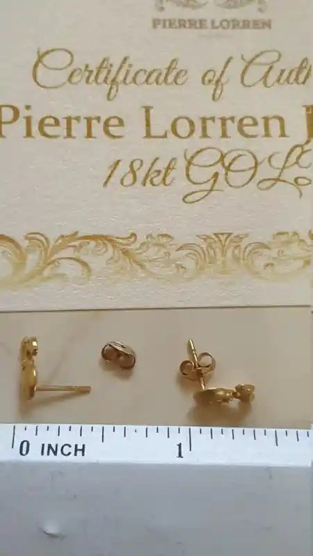 Girls earrings 18k solid GOLD Tweety Warner bros ORIGINAL / Gold Stud Earrings Looney Tune baby shower gift for girl Tweety Bird womens gift 