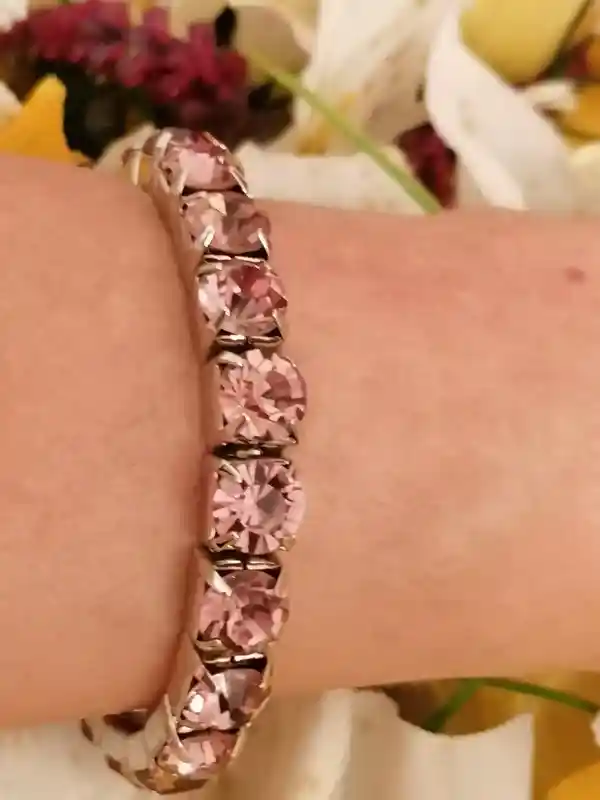 October Tourmaline Tennis Bracelet/October birthday Jewelry Pink Tennis bracelet Rose Teenage Girl Jewellery gift for Girlfriend Teen sister 