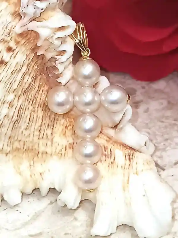 18k GOLD PEARL Gold Crucifix Pendant Gift for her Religious Pearl Cross Necklace Cross Pendant Christian Baptism Gift Girl Christening Cross 