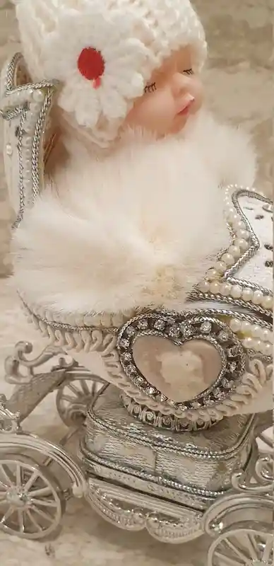 Antique Baby Faberge style Egg ONLYONEOF Musical Trinket NATURAL Egg Newborn Gift New Mom Gift Grandparent Baby Shower Ornament Fabrege 1981 