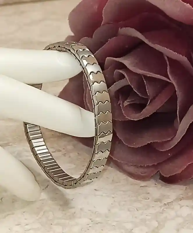 Two Tone Bracelet SILVER HANDMADE Jewelry/Silver Layering Bracelet UNISEX Gift for him and her/Wave Bangle Bracelet Ocean Beach Jewelry Boho 