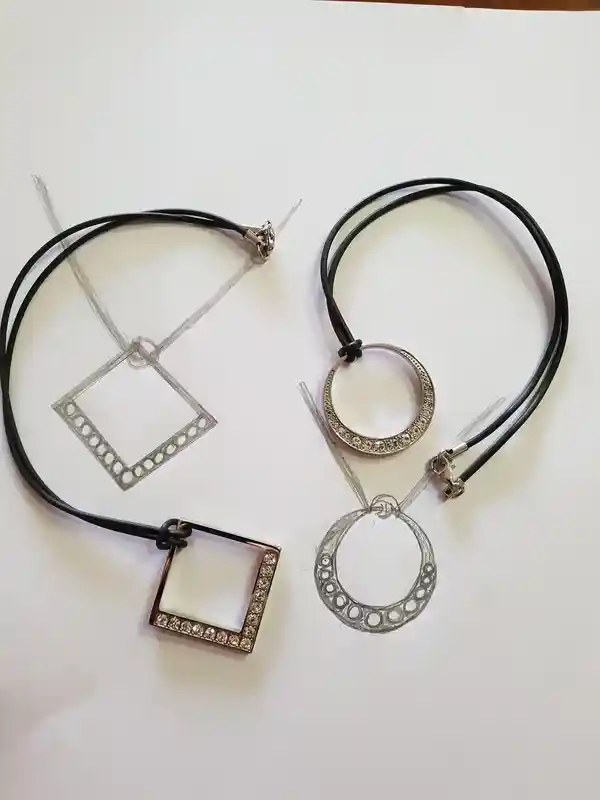 Silver Pendant necklace /Swarovski Crystal Necklace/Jewelry gift for mom/Jewelry gift for Her/Modern Necklace for women/Necklace for pendant 