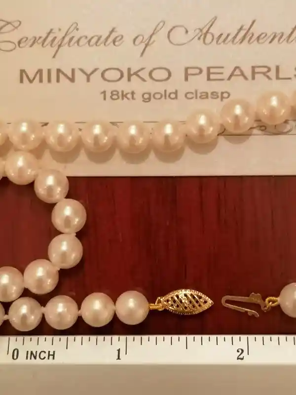 Akoya Pearl Necklace gift AAA grade 18k solid Gold Japanese White NATURAL CULTURED Pearl Necklace Wedding Bridal Jewelry South Sea Pearl 