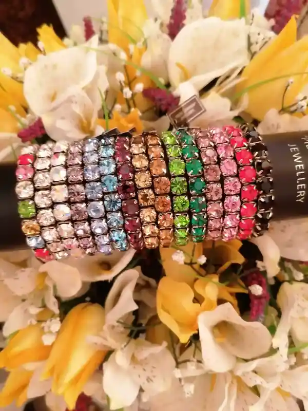 3 Tennis Bracelets for women 18k White GOLD SWAROVSKI Crystal bracelet 8mm Jewelry Gift Anniversary Her Birthday Bridal Shower Wife Bracelet 