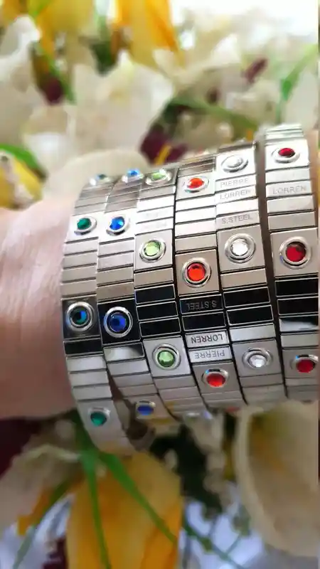 Silver Gemstone Bracelets for Women/ Stack Gem Bracelets for her/Everyday Birthstone Gem bracelet gifts/ Woman bracelet bangle Jewelry gift 