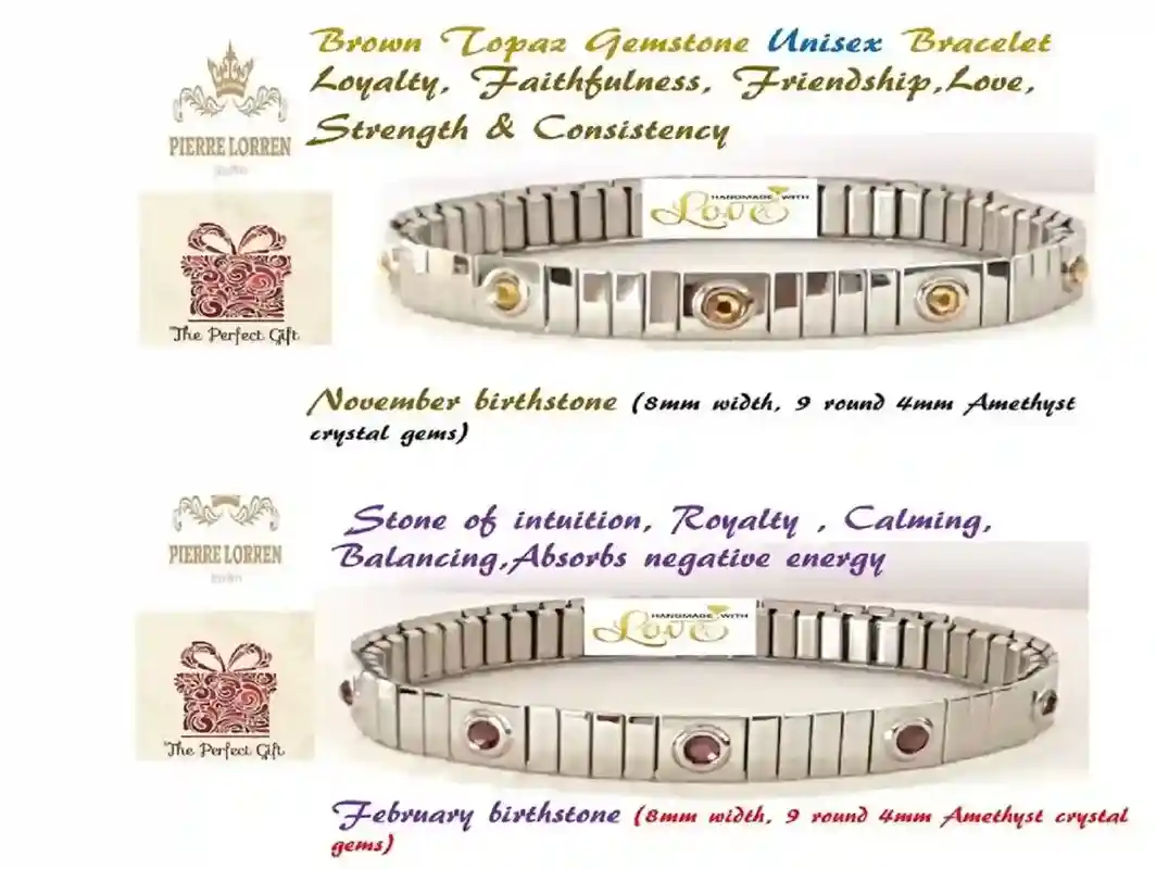 Silver Gemstone Bracelets for Women/ Stack Gem Bracelets for her/Everyday Birthstone Gem bracelet gifts/ Woman bracelet bangle Jewelry gift 