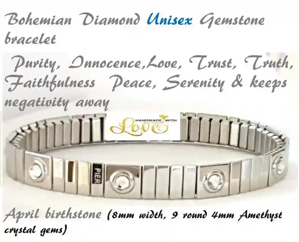 SILVER SWARVOSKI Bracelet for couples/ Anniversary Gift for parents /Unisex Jewelry Gifts for Wife/ Couples Bracelet/Brother sister Bracelet 