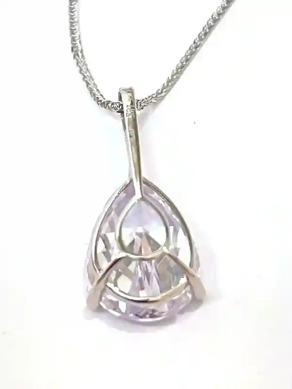 3ctw Diamond Tear Drop Pendant Diamond Teardrop Earrings Solid 18k GOLD Diamond Jewelry SET Pear Diamond Anniversary Birthday Gift for her 