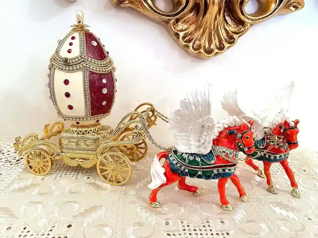New Year's 2001 Faberge-Style Egg Christmas Gift Vintage ONE OF A KIND Faberge Egg 22nd Anniversary gift for her 22 year old gift ideas Birthday 