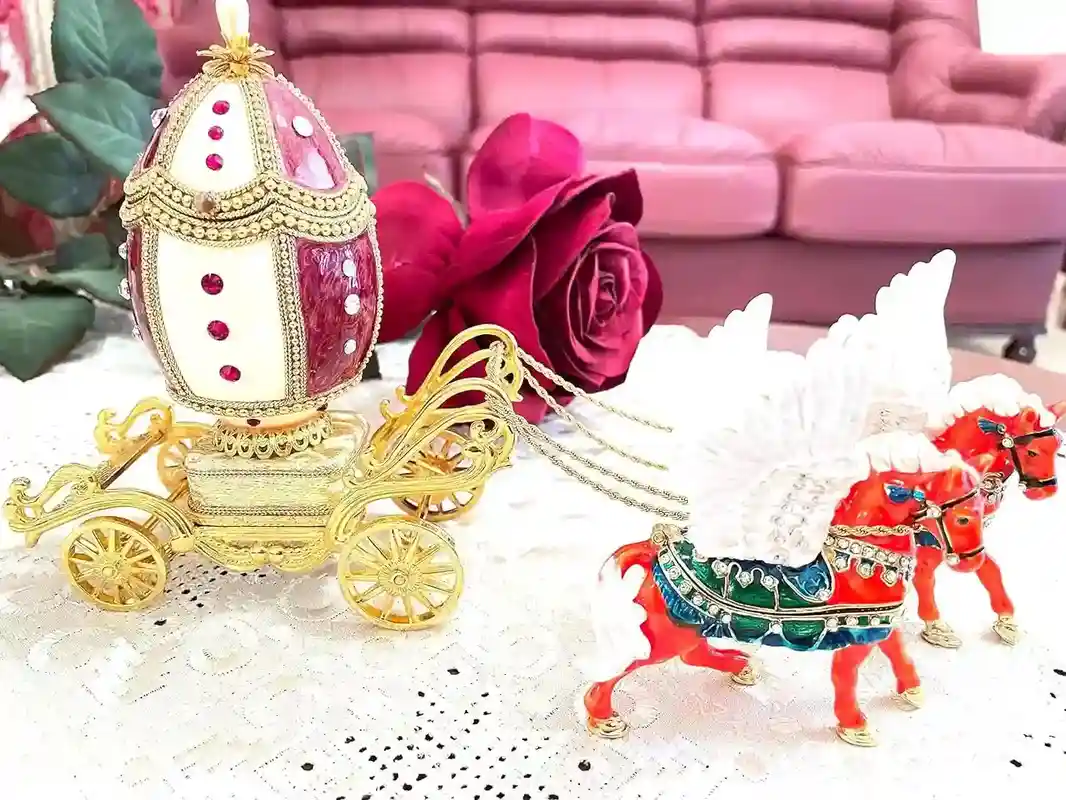 New Year's 2001 Faberge-Style Egg Christmas Gift Vintage ONE OF A KIND Faberge Egg 22nd Anniversary gift for her 22 year old gift ideas Birthday 