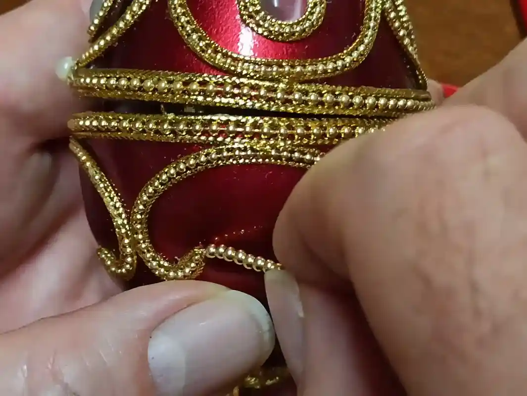 Faberge-Style egg Bird of Happiness Trinket,Mothers day gift,FABERGE egg MUSIC Box,Mothers day TRINKET box,Jewelry Box for Mother,Mom Bird Gift 