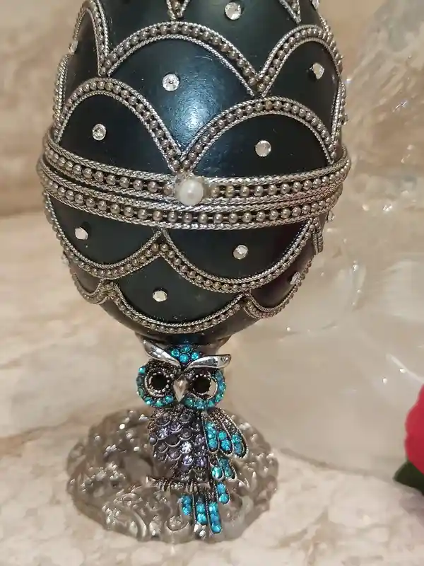Christmas Gift for women Mom Wife Mother Her Sister Xmas Gift /ONLYONEOF/Musical Faberge Egg, Austrian Crystal Diamonds Real Egg Jewelry Box 