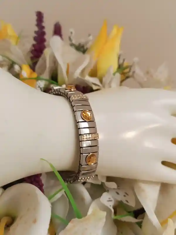 Citrine bracelet/Silver bracelet Women / Minimalist Jewelry Silver/Women's bracelets/ Gemstone bracelets for women/Birthday Gift for Her Gem 