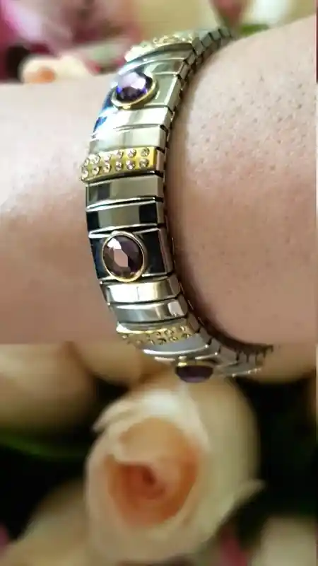 Amethyst Bracelet for Women/Handmade Bracelet Silver Amethyst/Gift for her/February Birthstone/Wedding Glam Jewelry/Amethyst Crystal Jewelry 