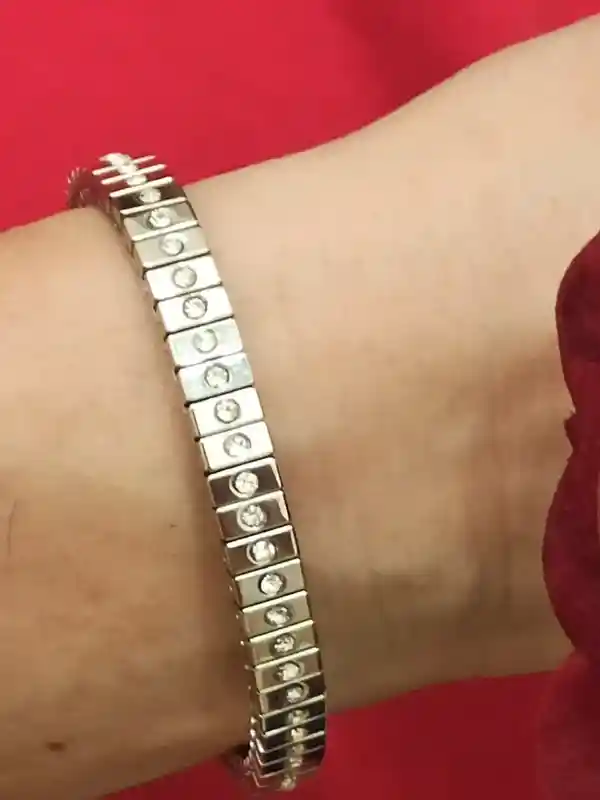 1.2ct Handmade SILVER bracelet Silver Diamond Bracelet TARNISH FREE Jewelry Swarovski Crystal bracelet Jewellery Gift for Friend Birthday 
