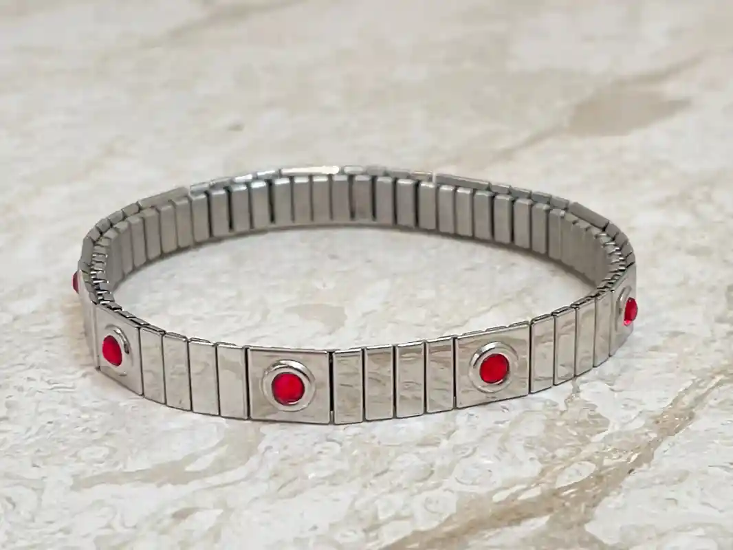 Silver Ruby bracelet Ruby Gemstone Ruby Silver Jewelry Ruby Tennis bracelet Anniversary Gift for her July Birthstone Girlfriend Birthday 