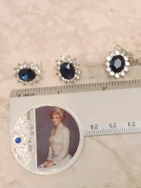 Royal gifts for Her, Princess Diana JEWELRY Set, Faberge-Style Egg,Diana Earrings, Diana Necklace, Diana Bracelet,Diana Coin,FABERGE egg MUSIC box 
