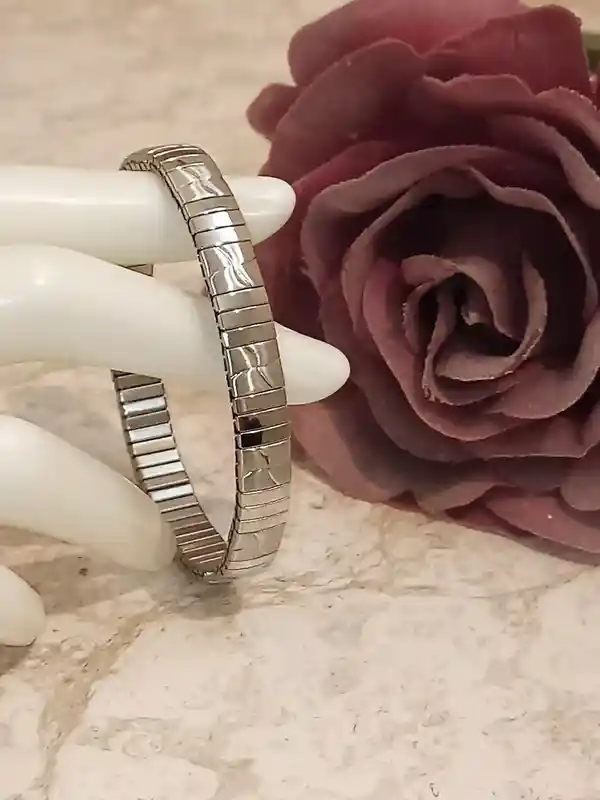 Hammered SILVER Bracelet HANDMADE Tarnish Free Jewelry/UNISEX Bracelet gifts for mom men/Birthday Gifts for best friend Anniversary bracelet 