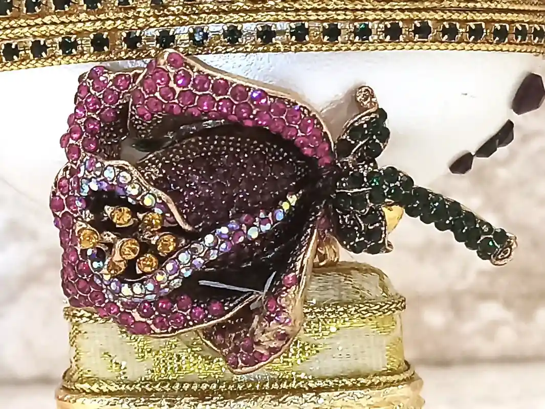 10ct, Faberge-Style, Luxury Gift Set, Fabrege egg , Amethyst Bracelet, Faberge Egg Necklace Gold, 24k, Faberge Egg style HAND CARVED Vintage egg 
