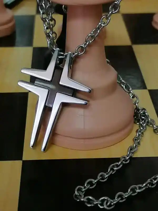 Men's Religious Necklace/ONYX Mens Cross Necklace Pendant/Men Christian Necklace Cross Jewelry SURGICAL Stainless steel HANDMADE Cross Gift 