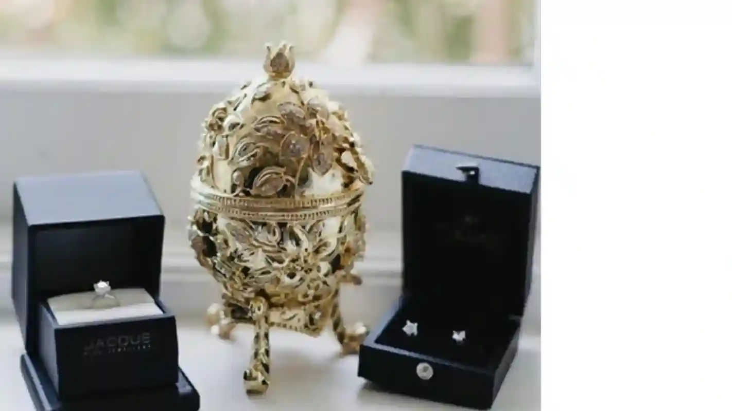 Faberge-Style Egg Pomegranate Trinket box 24k GOLD HAND Embellished 400 Austrian Crystal DIAMONDS Handset Faberge Ring box for proposal Wedding 