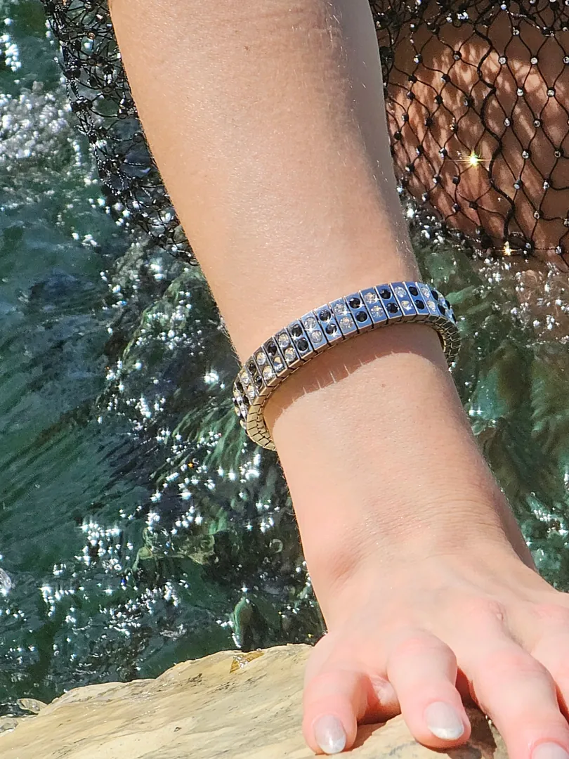 Silver Black Onyx Jewelry - Black Onyx Bracelet - Handmade Bracelet - Black Gemstone Bracelet - December Birthday Gift for Her 5.00 ct. t.w.